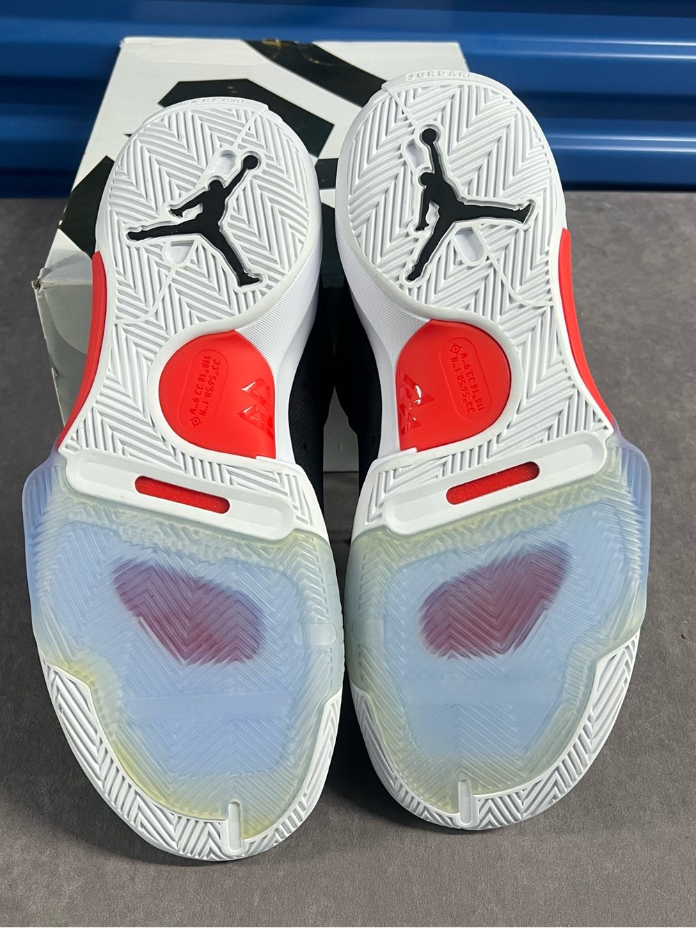 Jordan Men's Black and Red Low-Top Basketball Sneakers - Picture 7 of 7